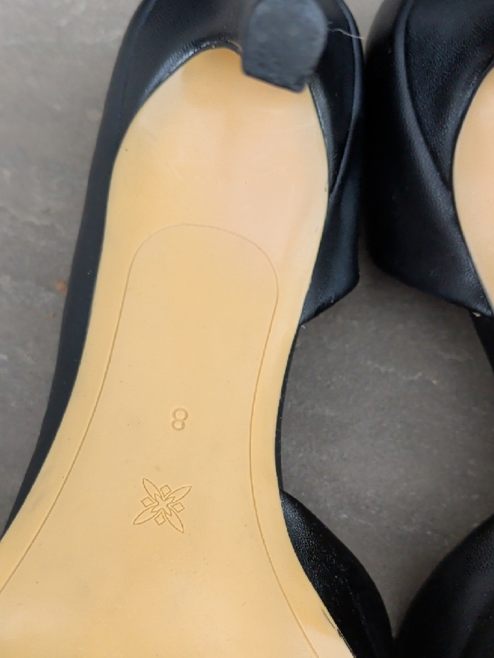 BCBGeneration Black D'Orsay Pointed Toe Pumps with Metallic Trim - Picture 9 of 15